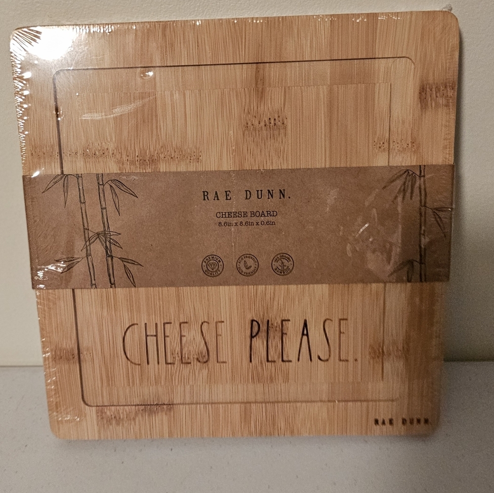 Rae Dunn Natural Bamboo Cheese Board